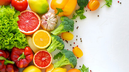 frutas y verduras fondo saludable con espacio para copiar comida saludable estilo de vida vegetariana antioxidantes comida variada