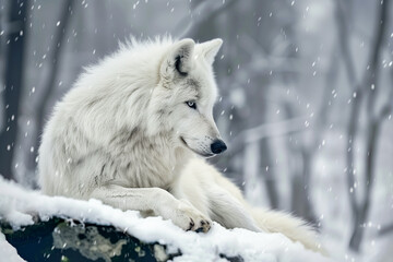 Obraz premium High quality banner with a wolf