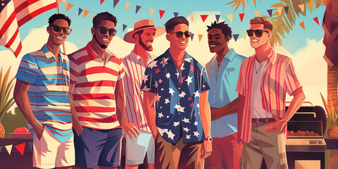 Diverse Friends Vibing on the Beach
