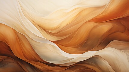 Obraz premium Abstract art with flowing, wavy lines in warm, earthy tones.