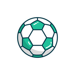 Football soccer ball sport colored icon