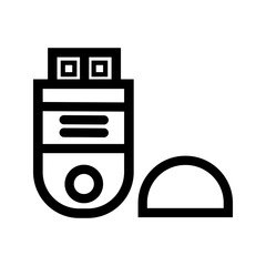 USB icon on white background