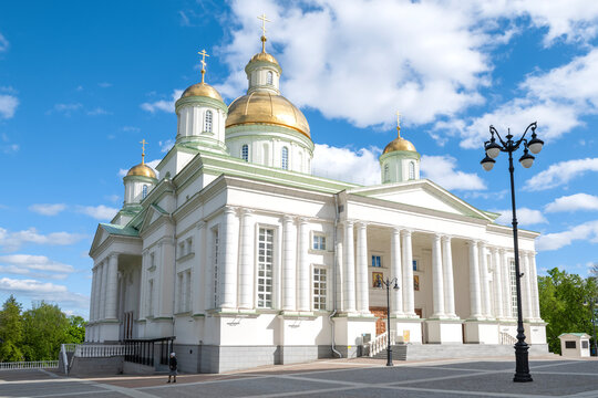 Spassky Cathedral on a sunny May day. Penza, Russia