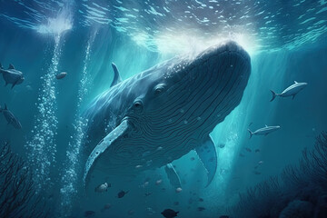 whale underwater