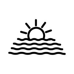Sunset icon on white background