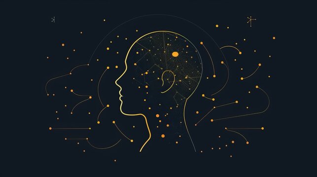 Human mental health development and care. Mental health foundation logo design.