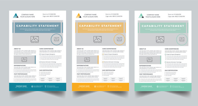 Capability Statement Template Design.
