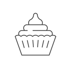 Sweet cupcake line outline icon