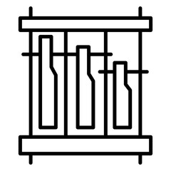 Angklung icon. outline icon