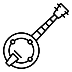 Banjo icon. outline icon