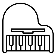 Grand Piano icon. outline icon