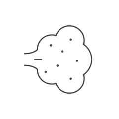 Air flow line outline icon