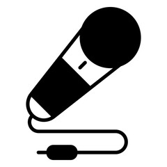 Microphone icon. black fill icon
