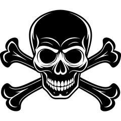 silhouette-of-skull-and-bones-on-white-background