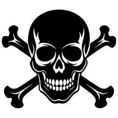 silhouette-of-skull-and-bones-on-white-background