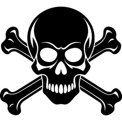 silhouette-of-skull-and-bones-on-white-background
