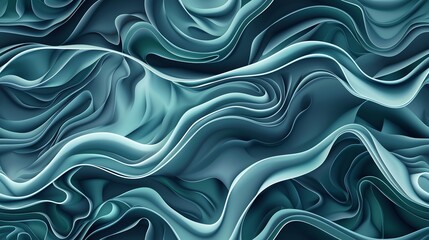 Obraz premium Seamless pattern with fluid, organic wavy lines