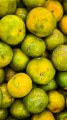 Oranges in the market for the background
