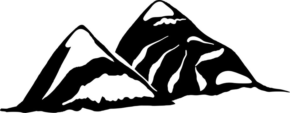 recommend clip art: Hand drawn camping elements. Perfect for prints, poster, trip, travel card. Doodle vector illustration. Mountain 
