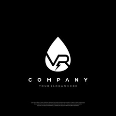 Eco Friendly Letter VR logo design