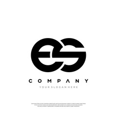 ES letter designs for logo and icon vector