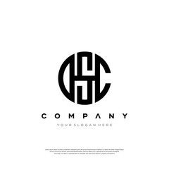 Fototapeta premium HSC Letter Logo Design