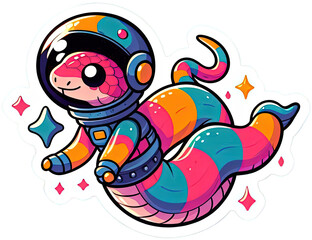 Obraz premium animal wear space suit flying