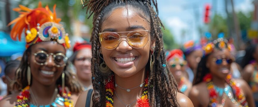 A Vibrant Collage Captured The Excitement And Vibrancy Of Juneteenth Parades, Filled With Joy And Pride