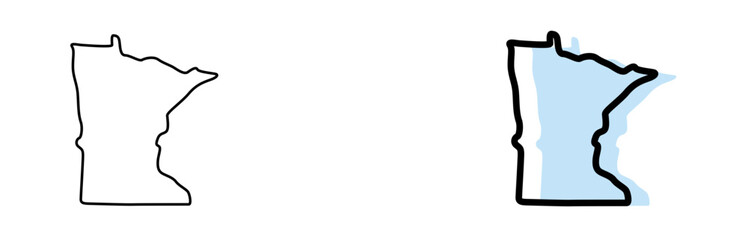 minnesota map, minnesota vector, minnesota outline, minnesota