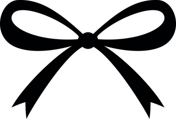 Flat isolated decorative bow. Vector Illustration.