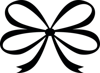 Flat isolated decorative bow. Vector Illustration.