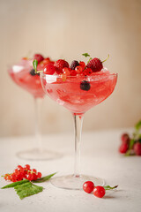 Glass of berry cocktail