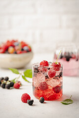Glass of berry cocktail