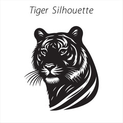 tiger head silhouette