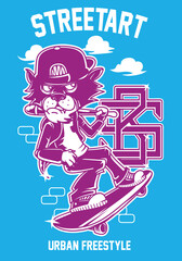 skateboard artwork vector