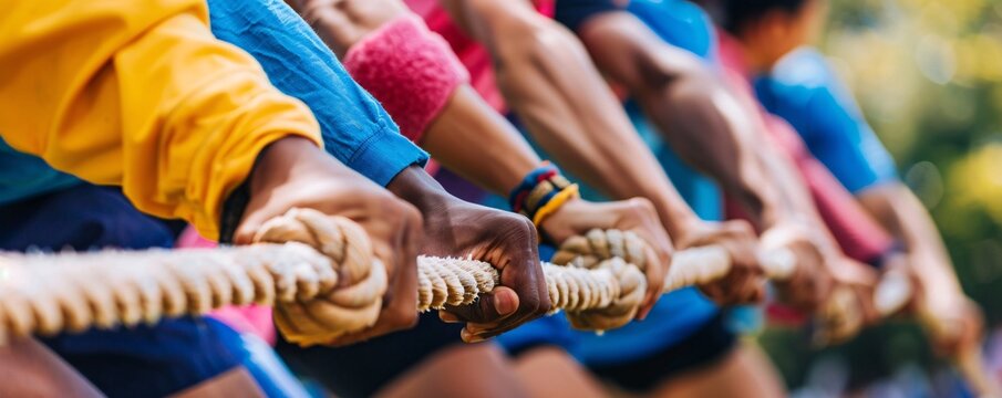 Tug of War Team. - Powered by Adobe