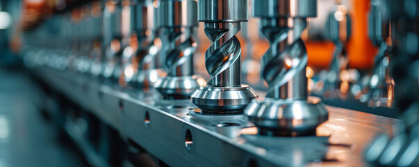 Advanced carbide milling tools, specifically engineered for precision and accuracy in industrial applications, isolated on a bright background