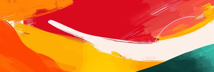 Bold colorful abstract brush strokes, concept for modern art and creative design