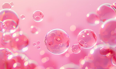 pink soap bubbles