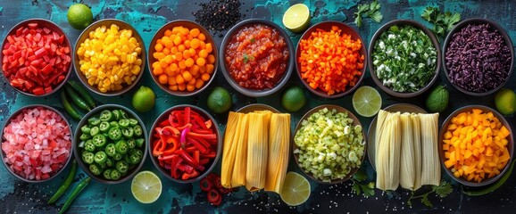 A Colorful Collage Showcased Tamales With Vibrant And Decorative Toppings, Highlighting The Creativity In Presentation