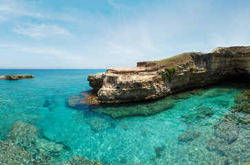 Grotta dello Mbruficu, Salento sea coast, Italy