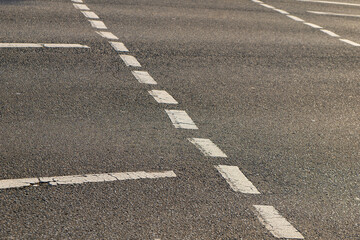 road with a white line down the middle