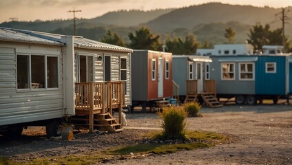 Little wooden house in mountains, wooden houses