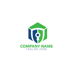 Cube technology logo design inspiration, hexagon concept
