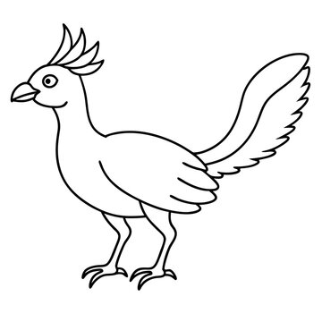 recommend clip art: Vector Archaeopteryx line art silhouette illustration