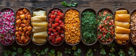 A Lively Collage Depicted Tamales Being Prepared For A Holiday Feast, Capturing The Warmth And Celebration Of The Occasion