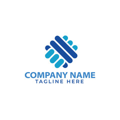 Human technology or smart digital logo

