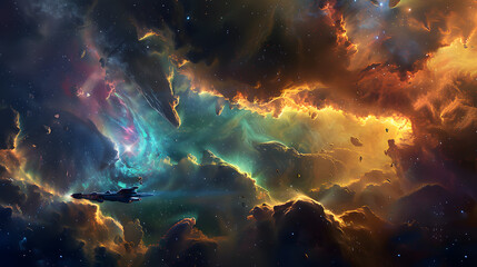 Fototapeta premium Morning city carnival with a fountain,