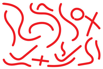 Colorful abstract brush stroke painting seamless pattern illustration. Modern paint line background in fun summer color. Messy graffiti sketch wallpaper print, freehand rough hand drawn texture