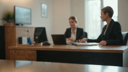 Obraz premium Selective Blur on Office Workers Scene